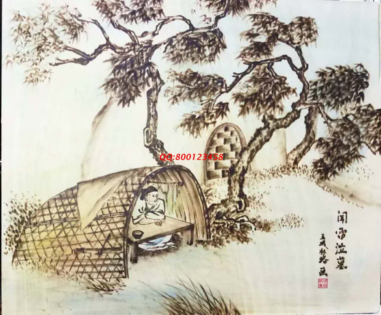 【民間手工藝品推介】邱縣傳統(tǒng)純手工烙畫，《二十四孝系列》預(yù)約定制，尺寸46*39cm