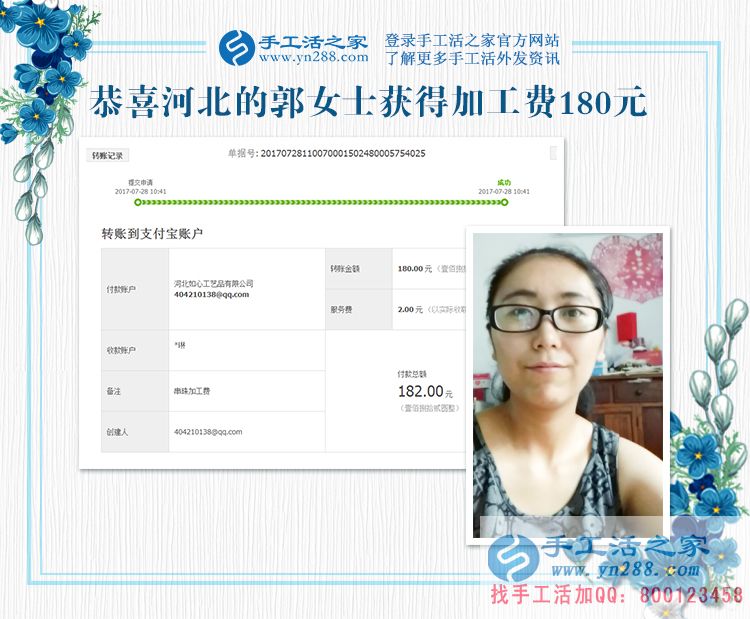 性格內(nèi)向文靜的河北邢臺郭女士堅持在家做兼職手工活賺錢(圖1)